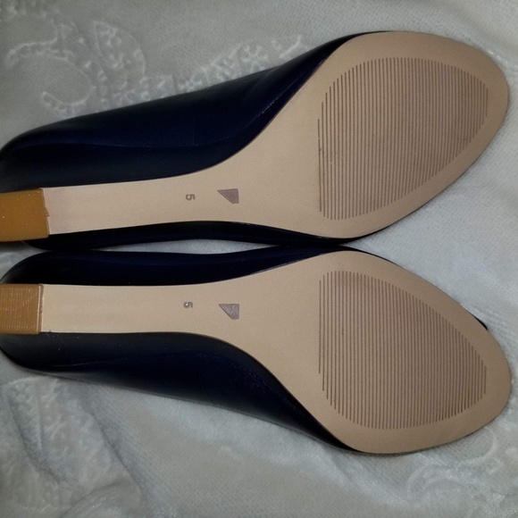 Shoes of Prey - Women's Navy Blue Wedges - Size 5 - Picture 4 of 7